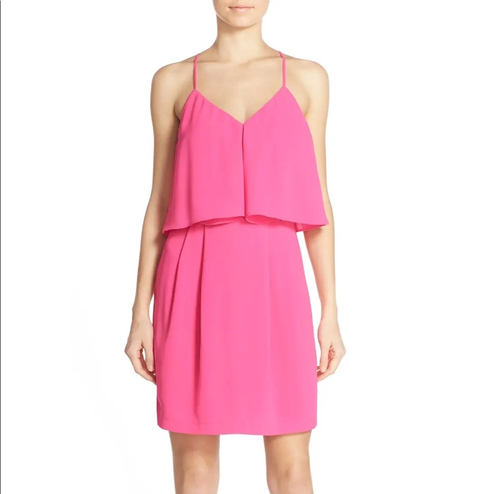 Adelyn Rae hot pink/magenta party dress
